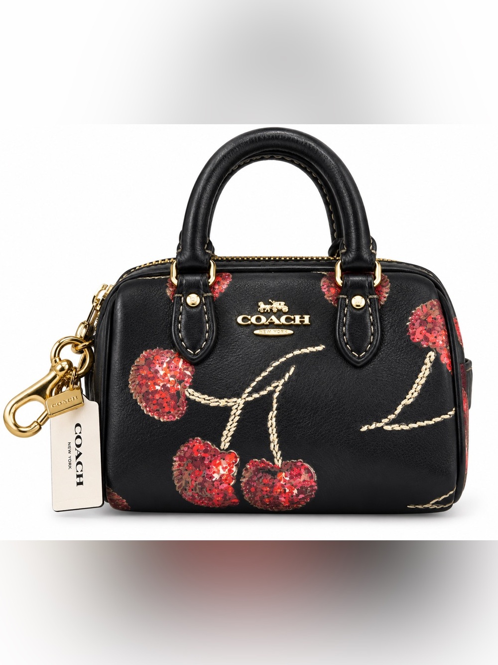 Coach Black Mini Satchel Bag Charm